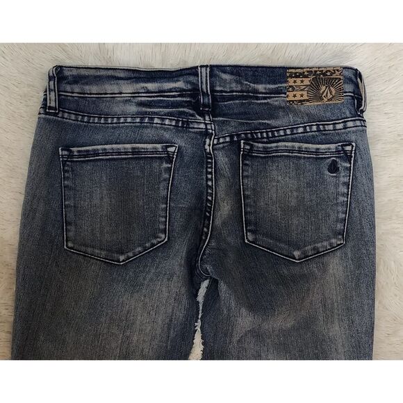 Volcom Pistol Leggings Jeans Womens Size 27 US 5 Blue Denim Casual Pants - Picture 7 of 10